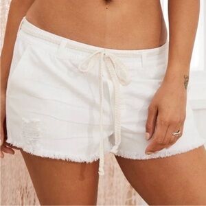 Aerie White Jean Shorts
